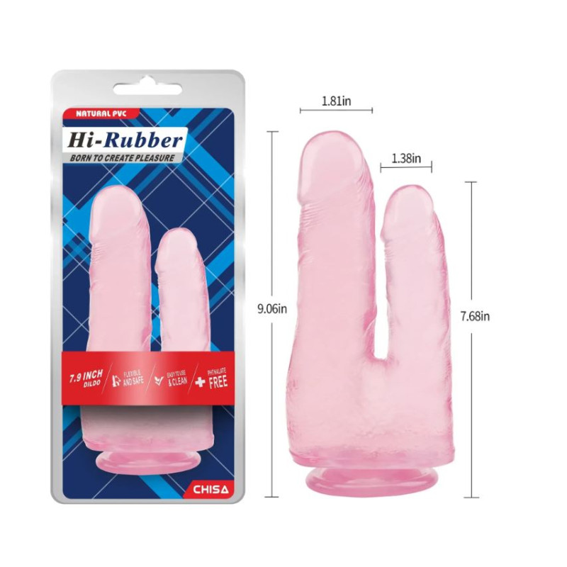 Фалоімітатор подвійний Chisa Hi-Rubber 7.9
