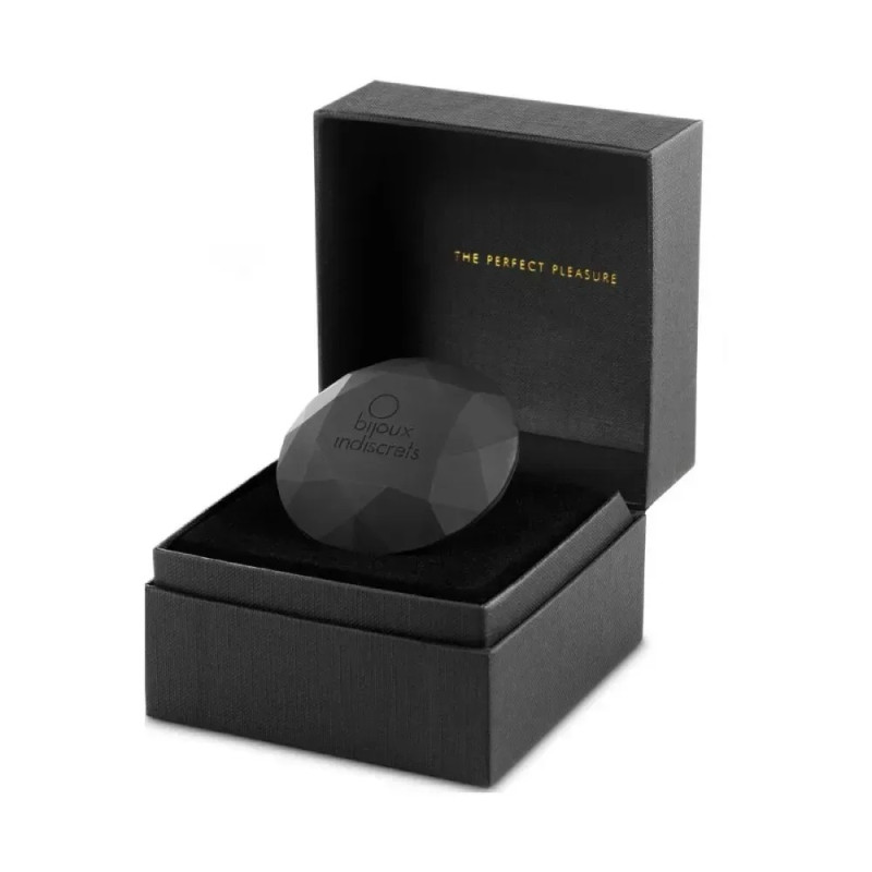 Вібратор для клітора Bijoux Indiscrets Diamond у формі алмаза, чорний