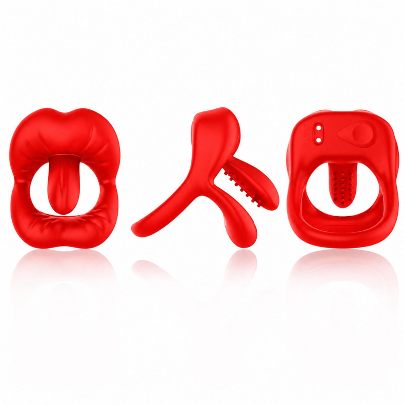 Ерекційне віброкільце Big Mouth Red