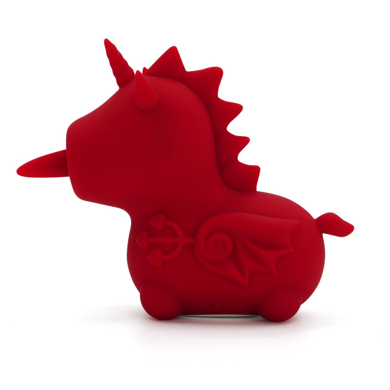 Кліторальний стимулятор з точковими обертальними рухами Unihorn Blaze Diablo Red
