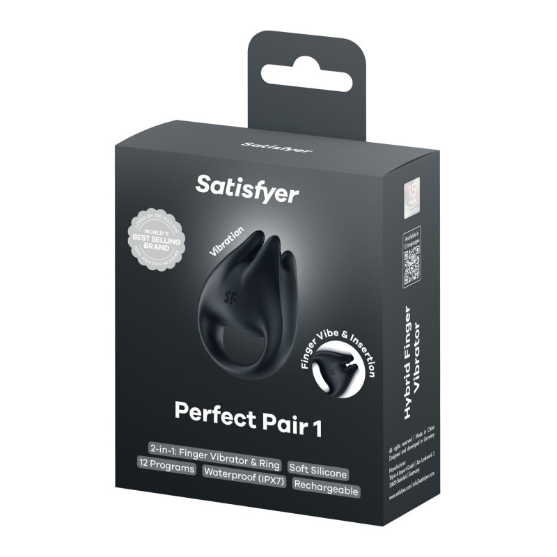 Вібратор на палець та ерекційне кільце 2в1 Satisfyer Perfect Pair 1 Вібратор на палець та ерекційне кільце 2в1 Satisfyer Perfect Pair 1