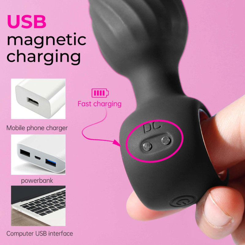 Анальная пробка с вибрацией - Aisi Twisting Anal Plug