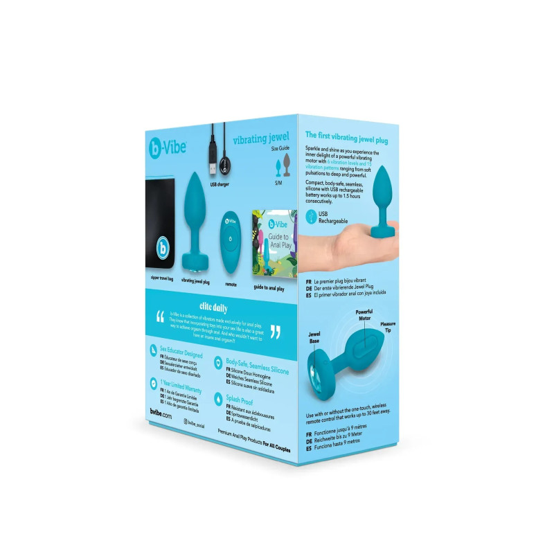 Анальная пробка с вибрацией B-Vibe - Vibrating Jewel Plug S/M