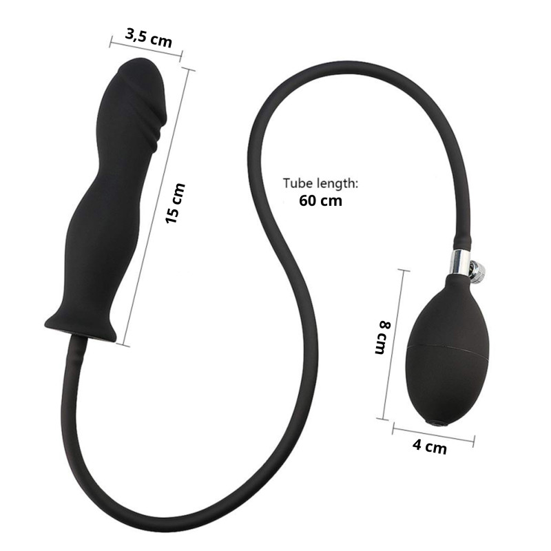 Надувна анальна пробка Erospace Wild Play Inflatable Anal Plug C6 (15,3 × 3,5 см)