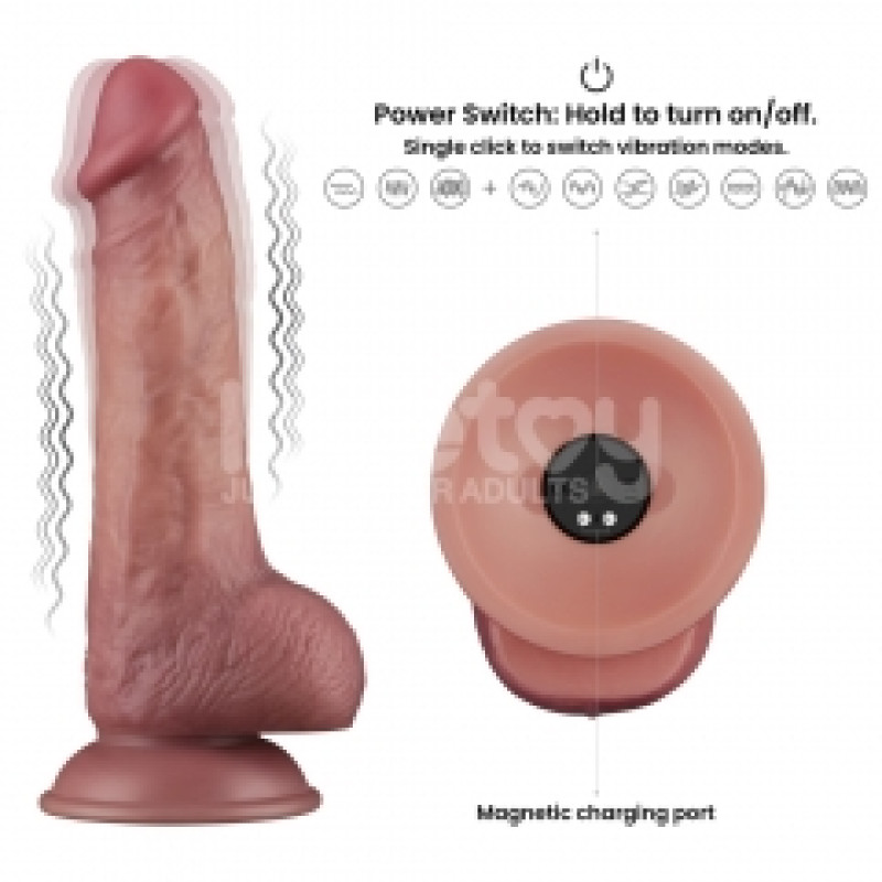 Реалістичний вібратор Vibrating Dual Density Power Cock 8.5 Реалістичний вібратор Vibrating Dual Density Power Cock 8.5