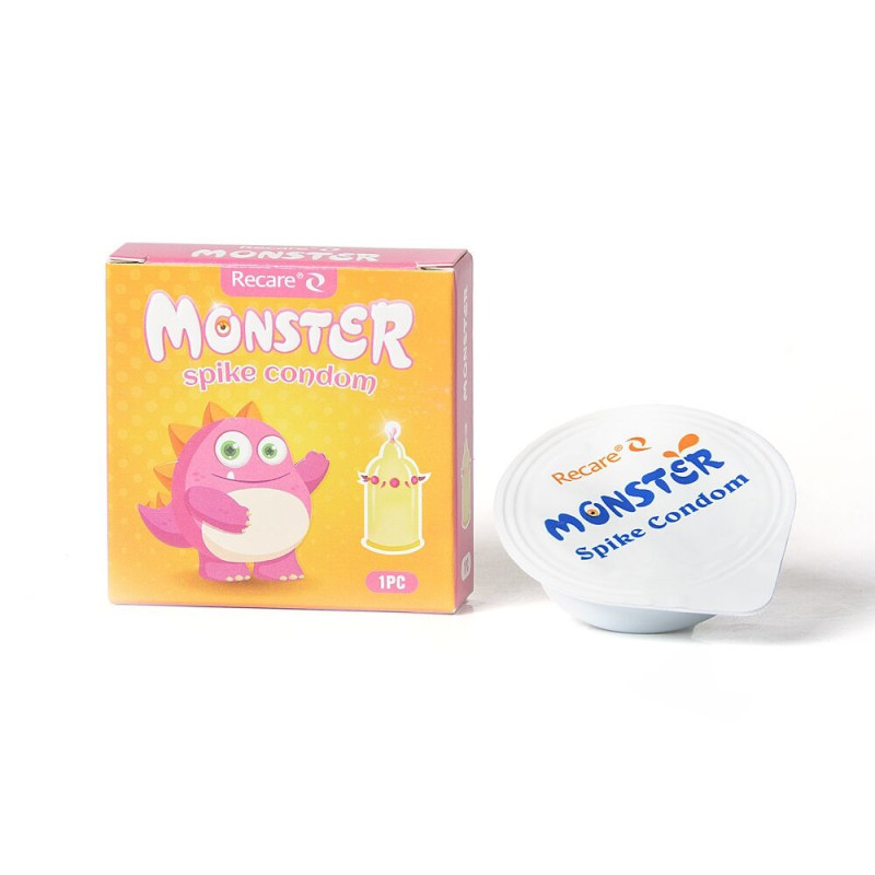 Насадка на член Recare Pink Monster Spike Condom
