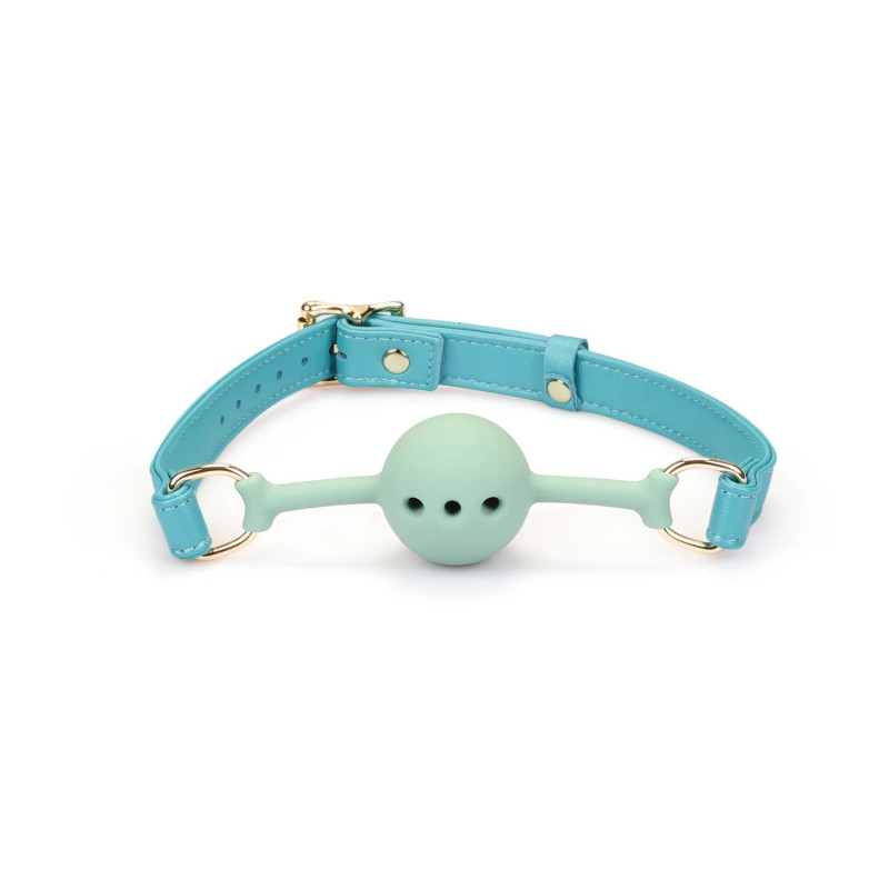 Кляп Liebe Seele Blue Lamb Leather Ball Gag with Velvet Lining Кляп Liebe Seele Blue Lamb Leather Ball Gag with Velvet Lining