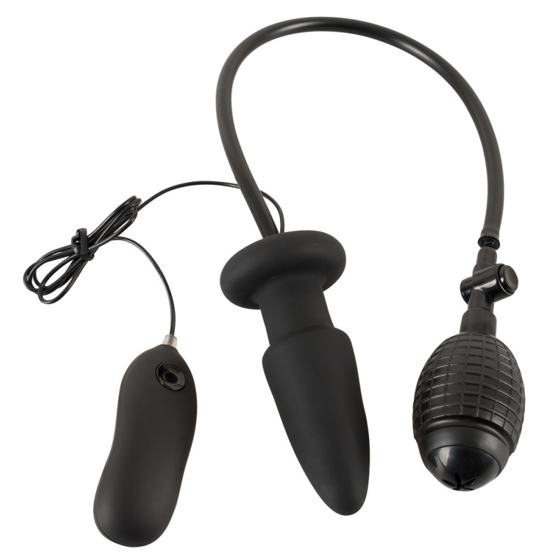 Надувна анальна пробка з вібрацією - Inflatable + Vibrating Butt Plug Надувна анальна пробка з вібрацією - Inflatable + Vibrating Butt Plug