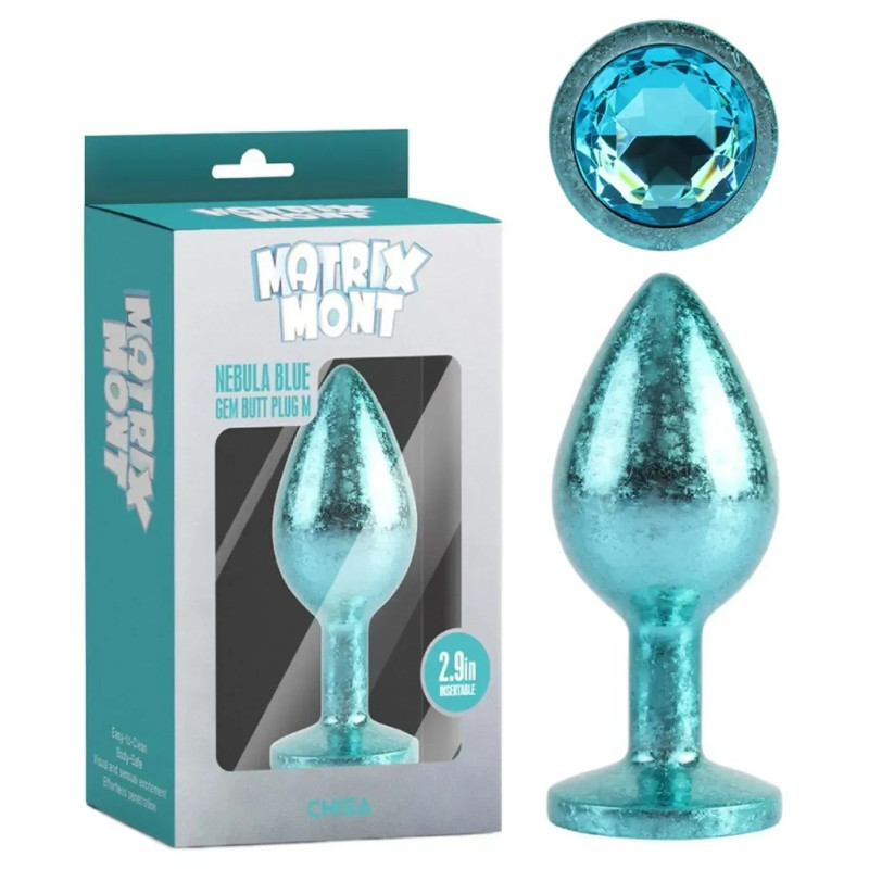Анальная пробка синий CHISA MATRIX MONT
