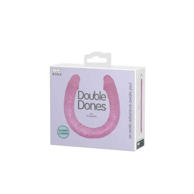 Фалоімітатор двосторонній рожевий Double Dones