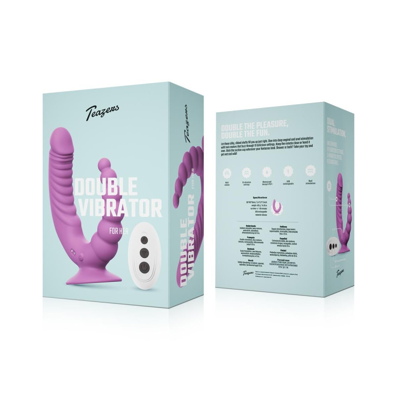 Подвійний вібратор Teazers Double Vibrator з пультом керування Подвійний вібратор Teazers Double Vibrator з пультом керування