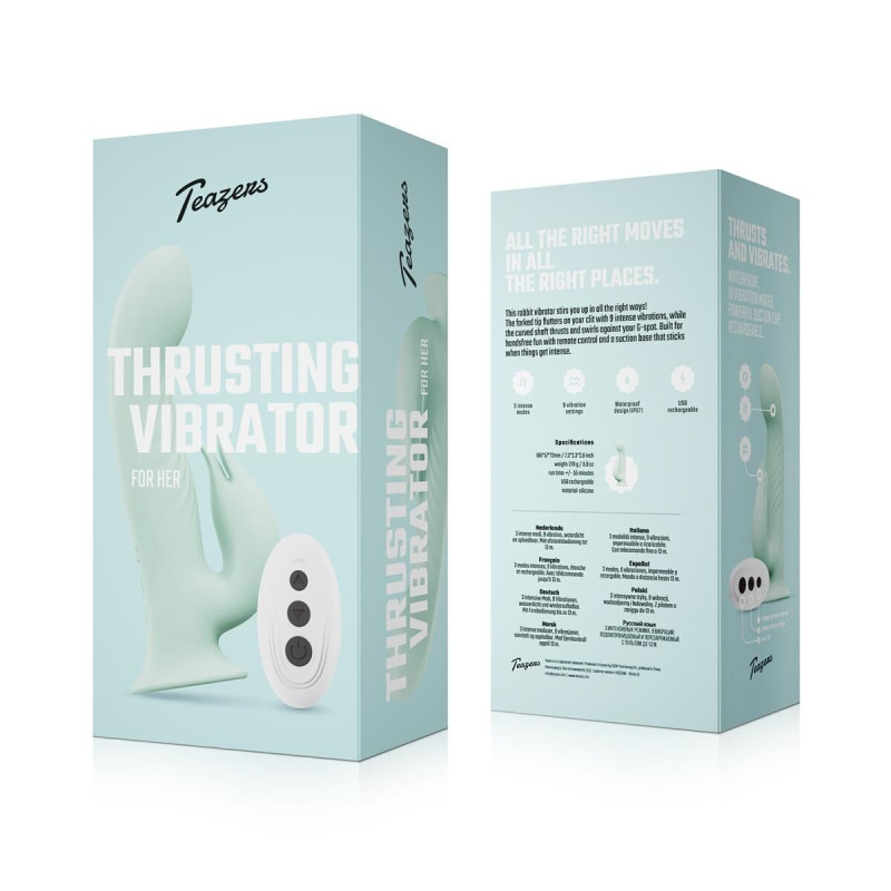 Вібратор-кролик Teazers Thrusting Vibrator з пультом керування