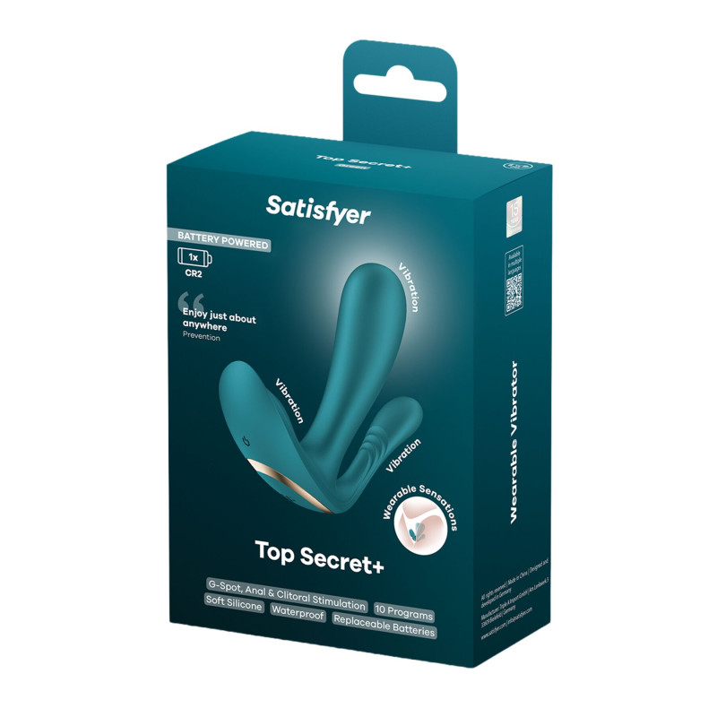 Подвійний смарт-вібратор у трусики Satisfyer Top Secret+ Battery Series Подвійний смарт-вібратор у трусики Satisfyer Top Secret+ Battery Series