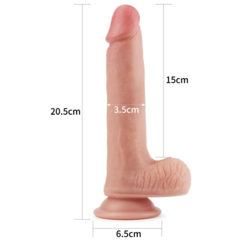 Фалоімітатор - Dual-Layered Silicone Cock 8 Фалоімітатор - Dual-Layered Silicone Cock 8