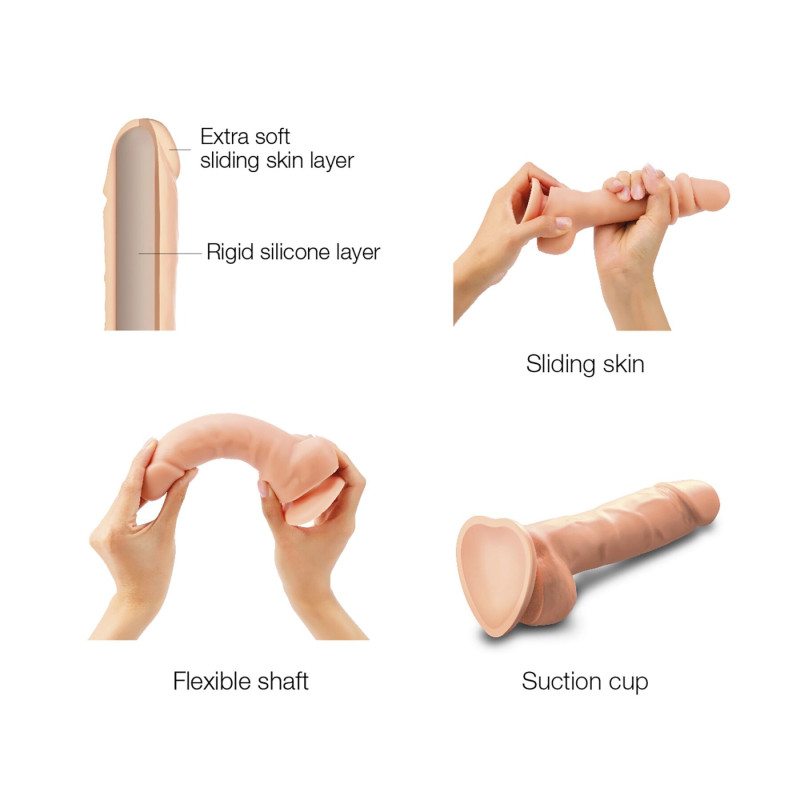 Реалістичний фалоімітатор Strap-On-Me Sliding Skin Realistic Dildo S