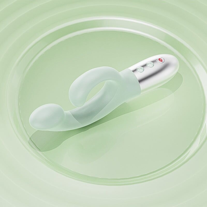 Вібратор-кролик для точки G KISTOY Big G Green з підігрівом