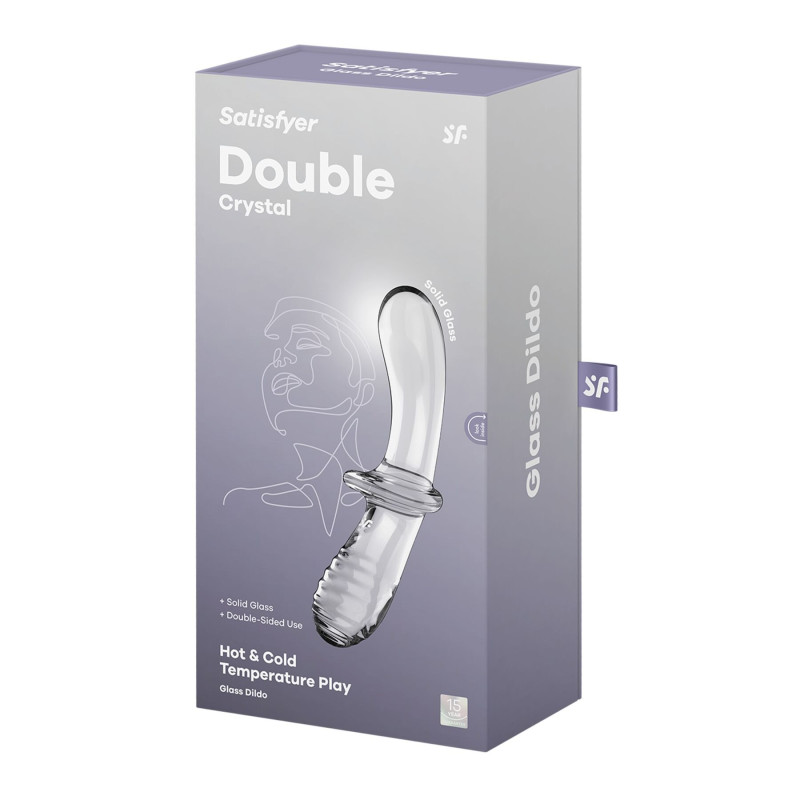 Двосторонній скляний дилдо Satisfyer Double Crystal Двосторонній скляний дилдо Satisfyer Double Crystal