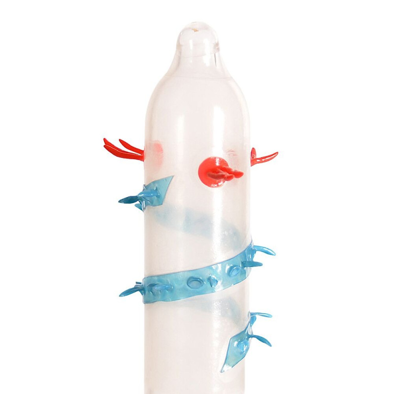 Насадка на член Recare Blue Monster Spike Condom