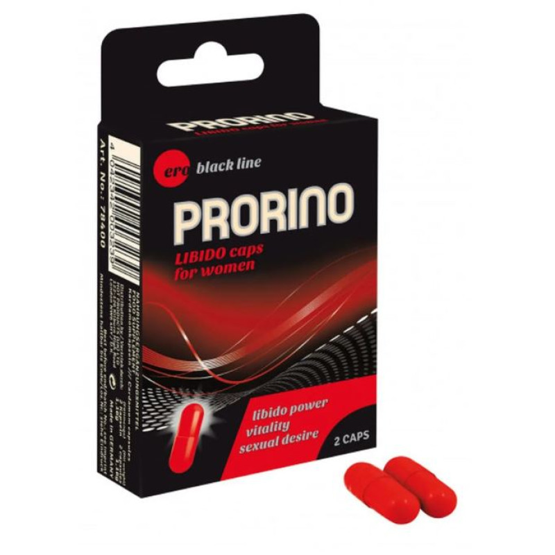 Збуджуючі капсули для жінок ERO PRORINO black line Libido Збуджуючі капсули для жінок ERO PRORINO black line Libido