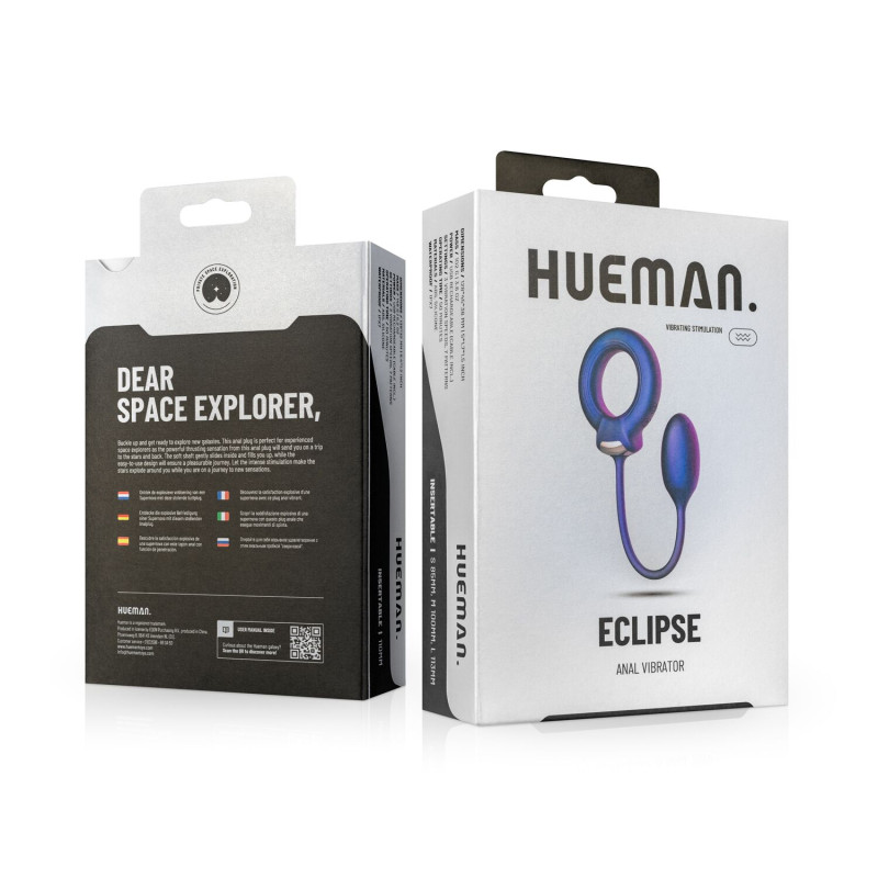 Ерекційне віброкільце з віброяйцем Hueman - Eclipse Anal Vibrator Ерекційне віброкільце з віброяйцем Hueman - Eclipse Anal Vibrator