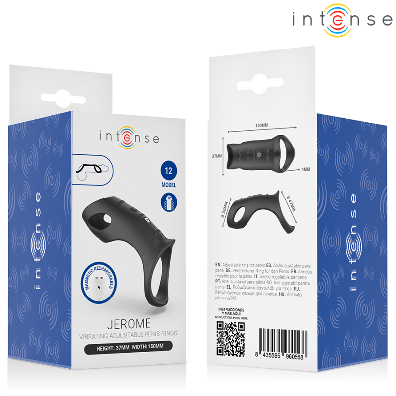 Насадка ерекційне кільце з вібрацією INTENSE JEROME Adjustable Penis Ring Насадка ерекційне кільце з вібрацією INTENSE JEROME Adjustable Penis Ring