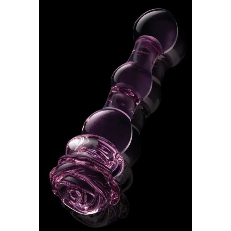 Скляний фалоімітатор Dream Toys Glaze Glass Rose Shaped Скляний фалоімітатор Dream Toys Glaze Glass Rose Shaped