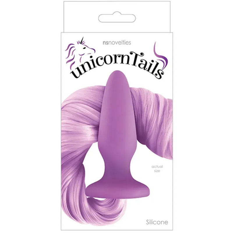 Анальна пробка з хвостом поні Unicorn Tails NS Novelties