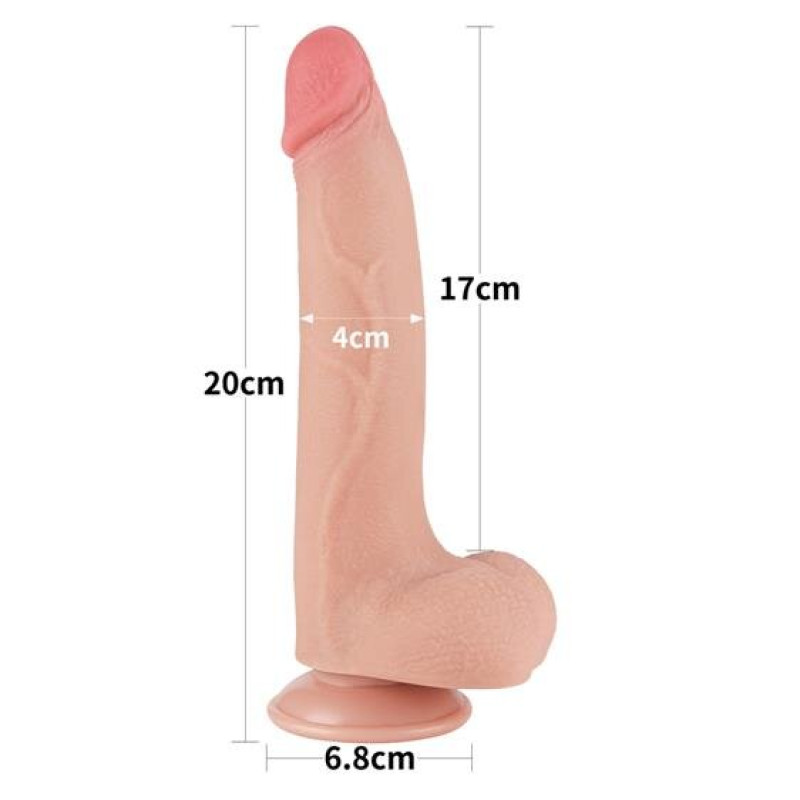 Реалістичний фалоімітатор із рухомою шкірою LoveToy Sliding Skin 8.5