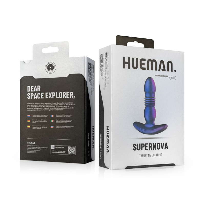 Анальна пробка з вібрацією та фрикціями Hueman - Supernova Thrusting Buttplug Анальна пробка з вібрацією та фрикціями Hueman - Supernova Thrusting Buttplug