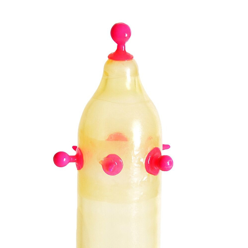 Насадка на член Recare Pink Monster Spike Condom