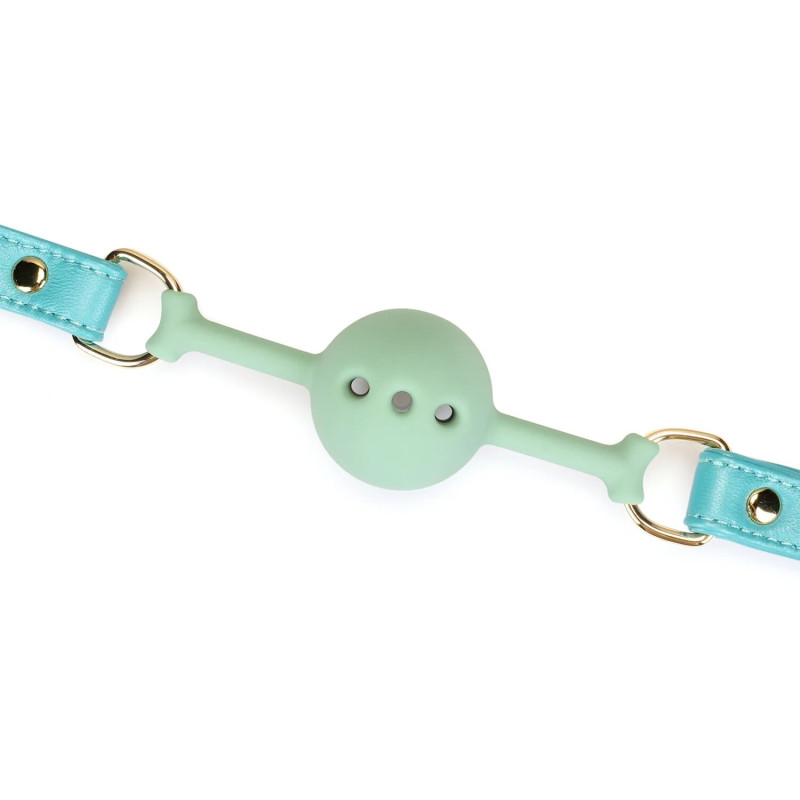 Кляп Liebe Seele Blue Lamb Leather Ball Gag with Velvet Lining Кляп Liebe Seele Blue Lamb Leather Ball Gag with Velvet Lining