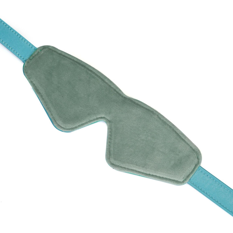 Маска на очі Liebe Seele Blue Lamb Leather Blindfold with Velvet Lining Маска на очі Liebe Seele Blue Lamb Leather Blindfold with Velvet Lining