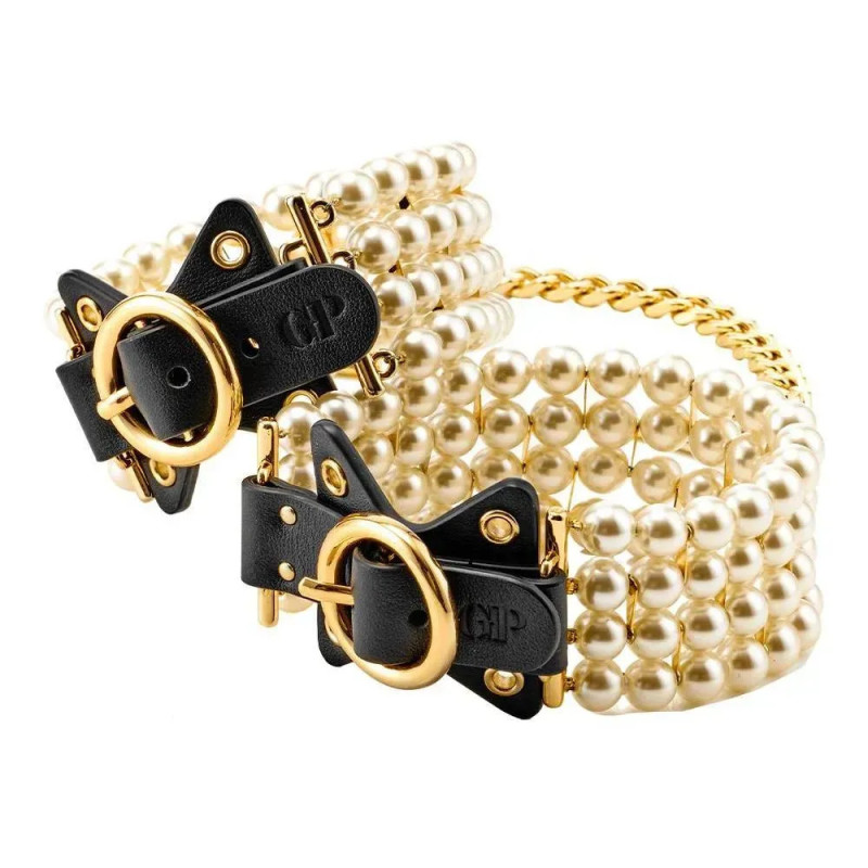 Набір БДСМ Guilty Pleasure Pearl з перлами та золотою фурнітурою, 7 предметів Набір БДСМ Guilty Pleasure Pearl з перлами та золотою фурнітурою, 7 предметів