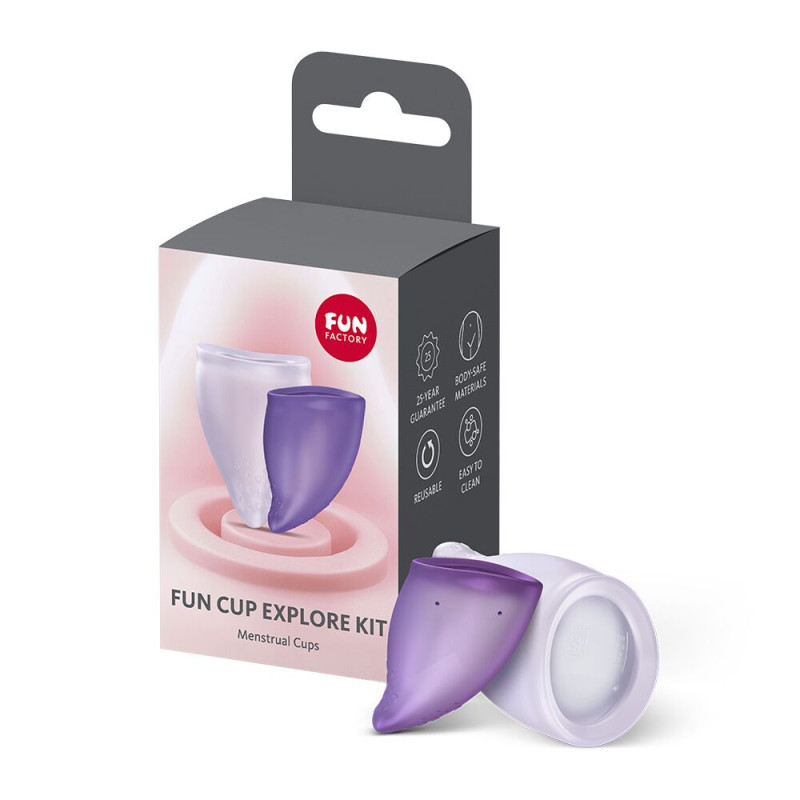 Набір менструальних чаш Fun Factory FUN CUP EXPLORE KIT, 2 шт, Multicolored Violet, 20 та 30мл