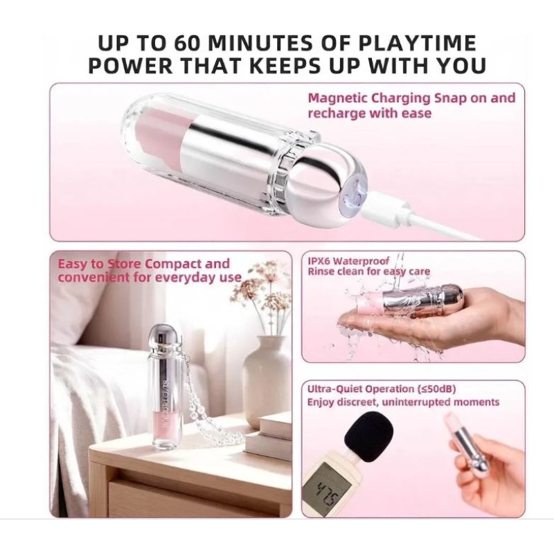 Вакуумний стимулятор BeYourLover Powder Mist у формі губної помади Вакуумний стимулятор BeYourLover Powder Mist у формі губної помади
