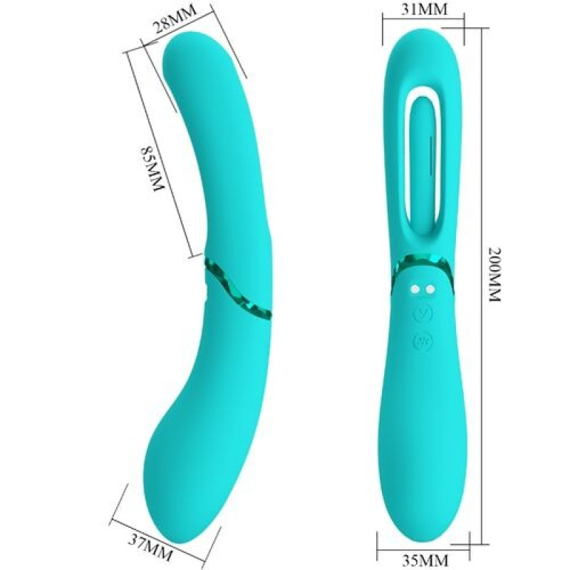 Классический вибратор с язычком Lexie ROMANCE blue