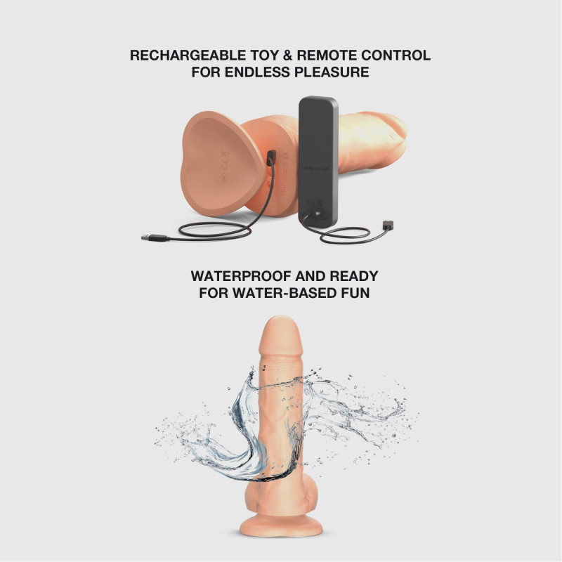 Фалоімітатор з вібрацією і ротацією Strap-On-Me Rotating & Vibrating Realistic Dildo