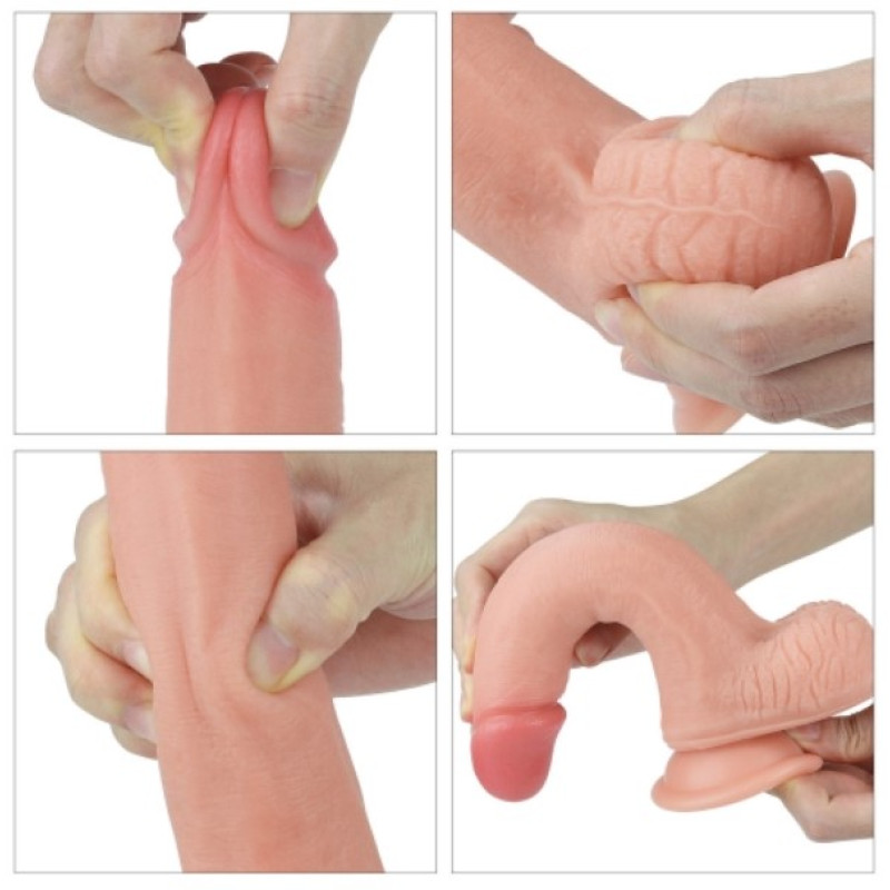 Фалоімітатор - Dual-Layered Silicone Cock 8 Фалоімітатор - Dual-Layered Silicone Cock 8