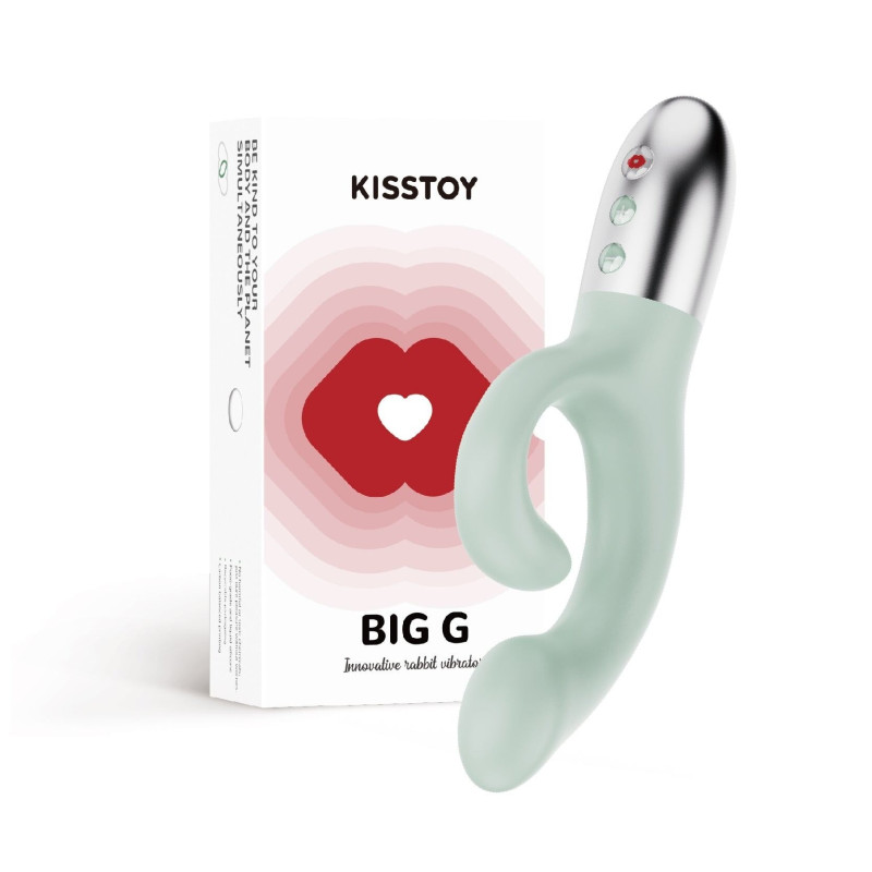 Вібратор-кролик для точки G KISTOY Big G Green з підігрівом