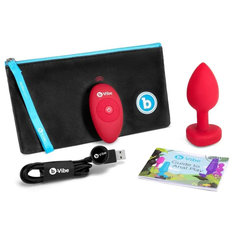 Анальная пробка с вибрацией B-Vibe Vibrating Heart Plug M/L
