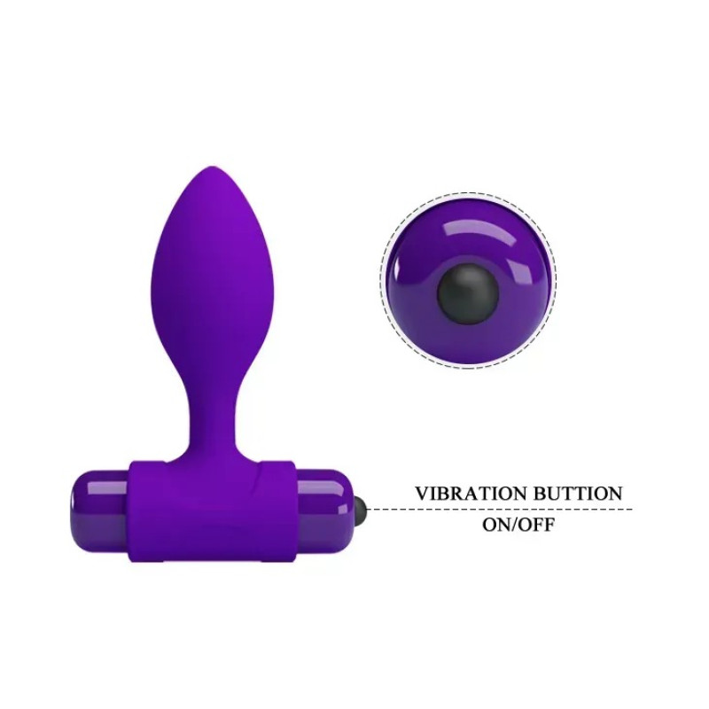 Анальная пробка с вибрацией Pretty Love Vibra Violet