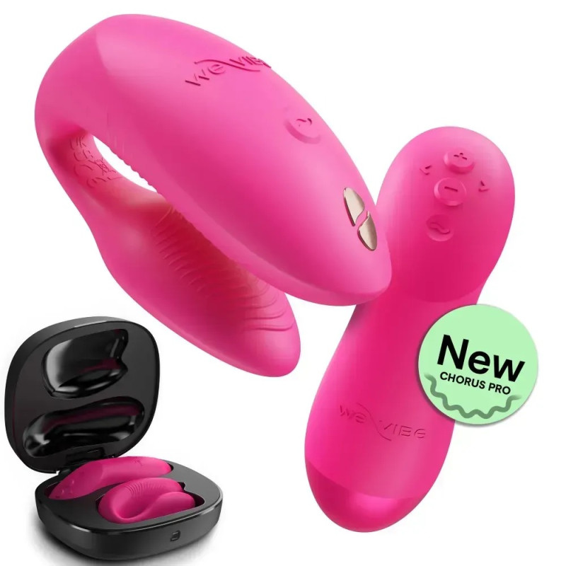 Вибратор для пар We-Vibe Chorus Pro Electric Pink с пультом и приложением