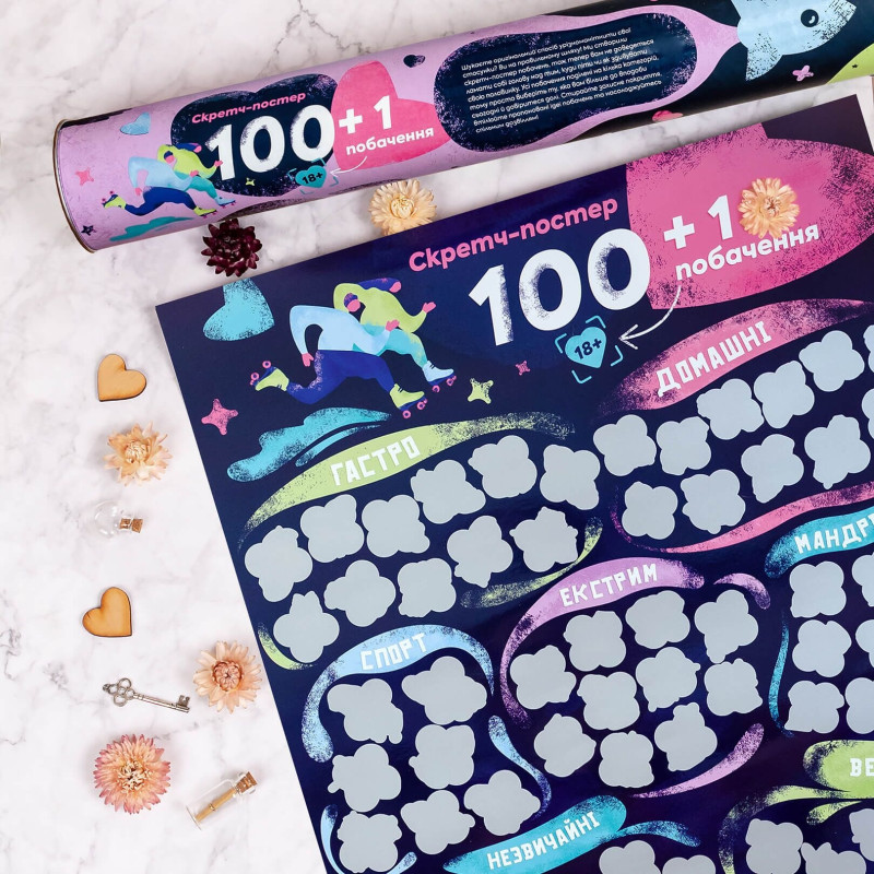 Скретч постер «100+1 побачення»