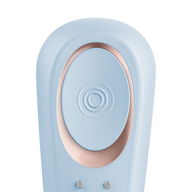 Вібратор для пар Satisfyer Double Classic Light Blue з одним моторчиком Вібратор для пар Satisfyer Double Classic Light Blue з одним моторчиком