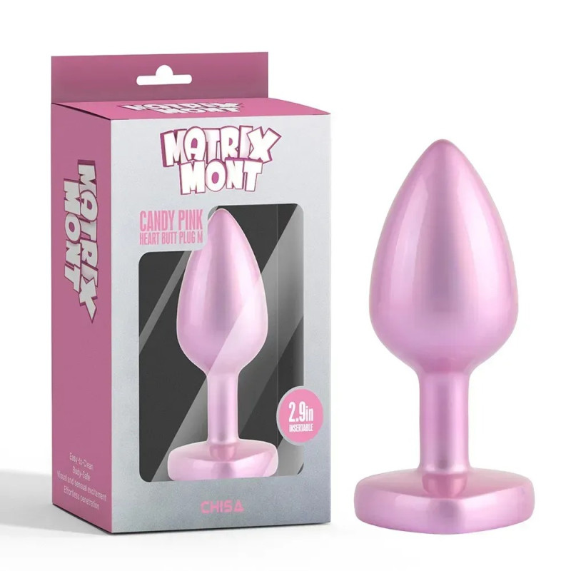 Анальна пробка рожева з камнем у вигляді серця CHISA MATRIX MONT Анальна пробка рожева з камнем у вигляді серця CHISA MATRIX MONT