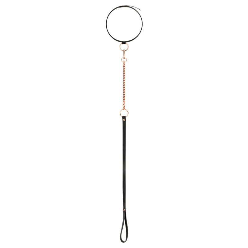 Нашийник з повідцем Rosy Gold - Collar with Leash - Black Нашийник з повідцем Rosy Gold - Collar with Leash - Black