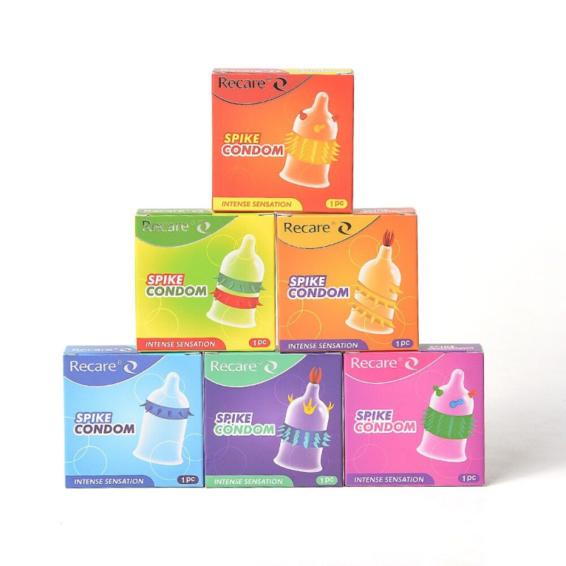 Насадка на член Recare Pink Monster Spike Condom