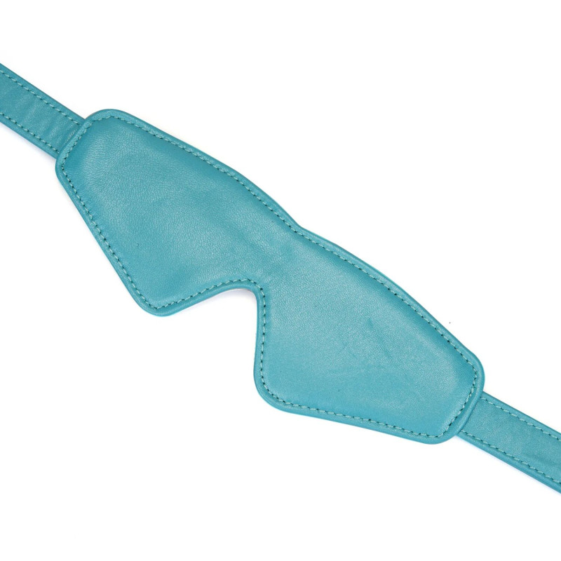 Маска на очі Liebe Seele Blue Lamb Leather Blindfold with Velvet Lining Маска на очі Liebe Seele Blue Lamb Leather Blindfold with Velvet Lining