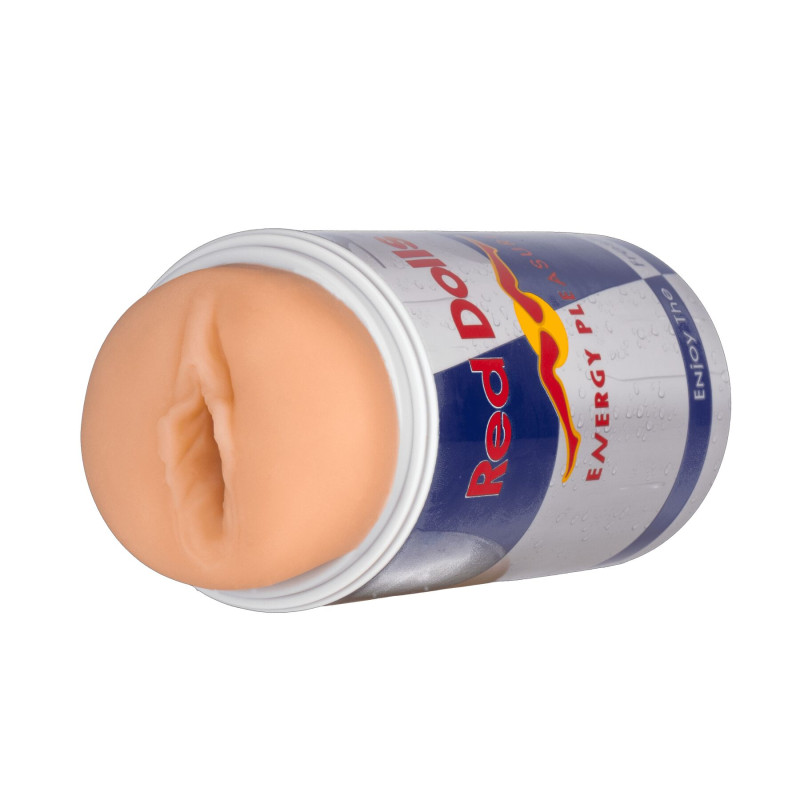 Мастурбатор-вагина Alive Red Doll в виде банки энергетика