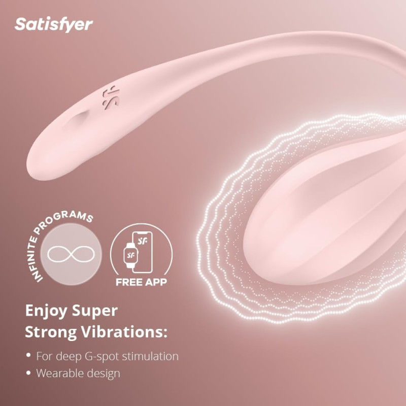Смарт-віброяйце Satisfyer Ribbed Petal Connect App